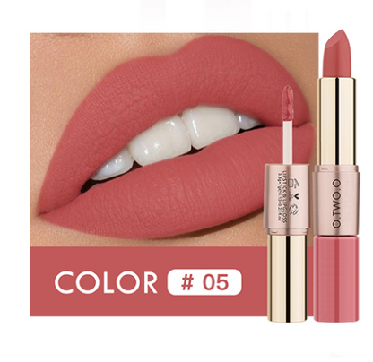 O.TWO.O Rose Gold 2 in 1 Matte Liquid Lipstick