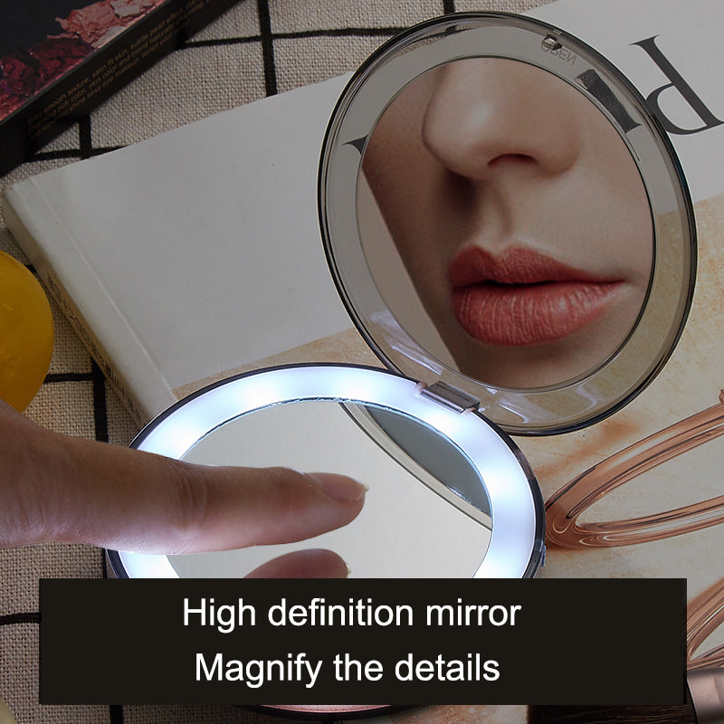 LED Lighted 3X Magnifying Compact Mirror