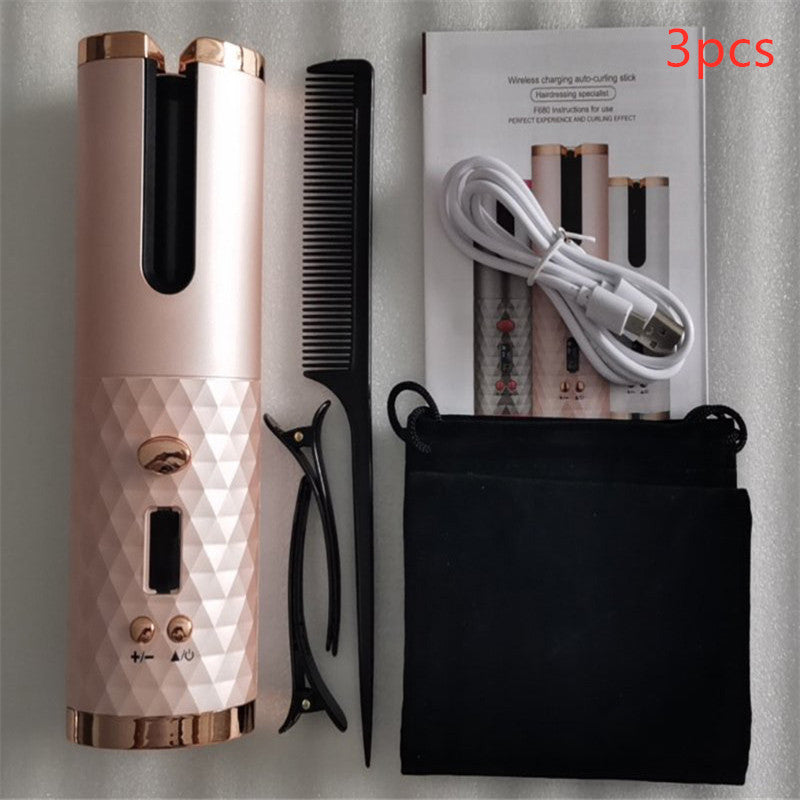 BENICE Wireless Tourmaline Ceramic Hair Curling Iron