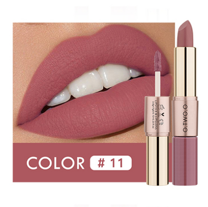 O.TWO.O Rose Gold 2 in 1 Matte Liquid Lipstick