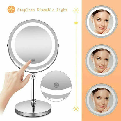 Dual Side Vanity Makeup LED Mirror- USB Charge / Battery powered