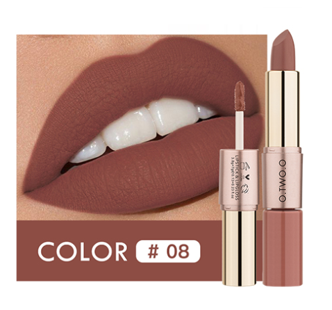 O.TWO.O Rose Gold 2 in 1 Matte Liquid Lipstick