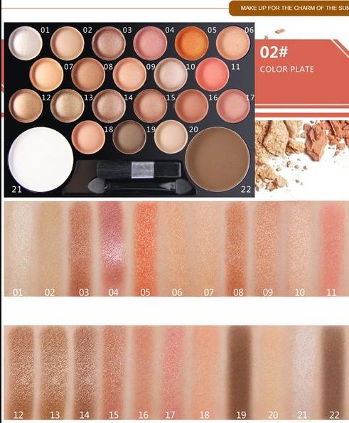 NOVO 22 Colors Eyeshadow & Glitter Palette