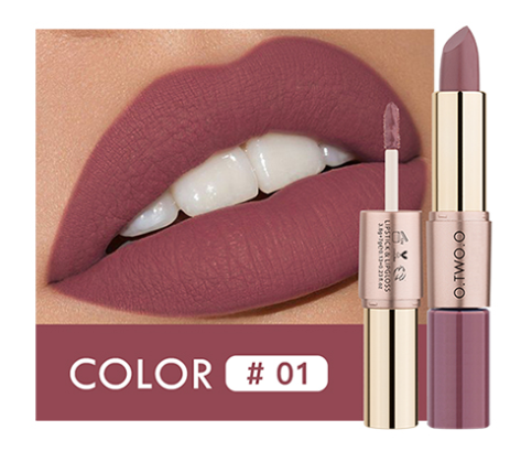 O.TWO.O Rose Gold 2 in 1 Matte Liquid Lipstick