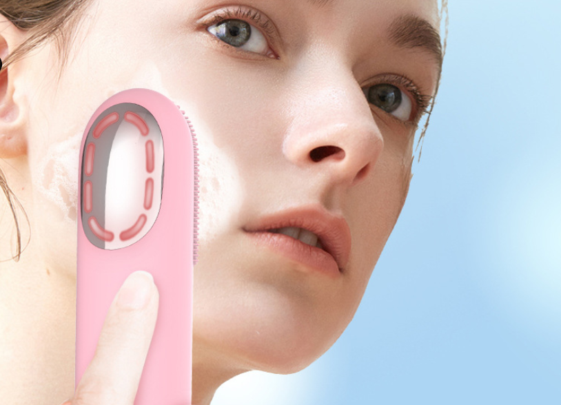 Silica Gel Ultrasonic Facial cleansing brush