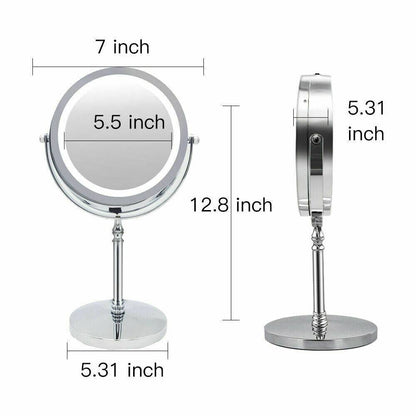 Dual Side Vanity Makeup LED Mirror- USB Charge / Battery powered