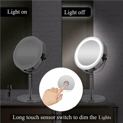 Dual Side Vanity Makeup LED Mirror- USB Charge / Battery powered