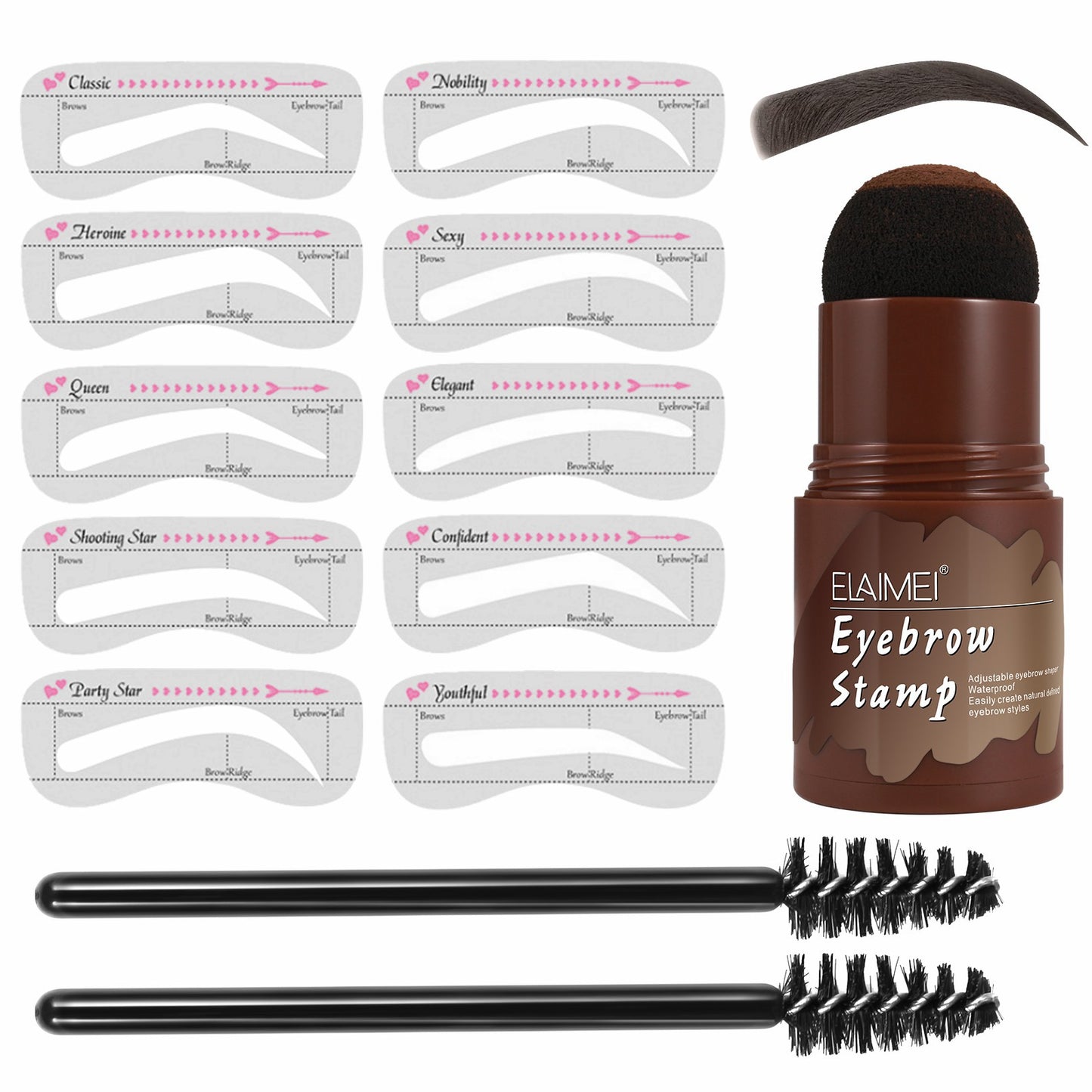 ELAIMEI Eyebrow Stamp & Contour Set