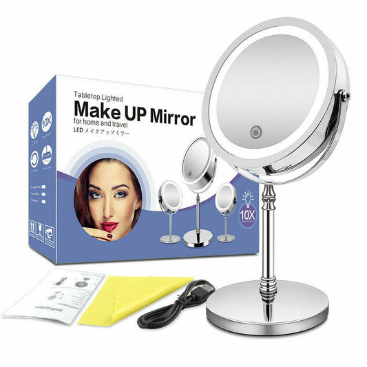 Dual Side Vanity Makeup LED Mirror- USB Charge / Battery powered